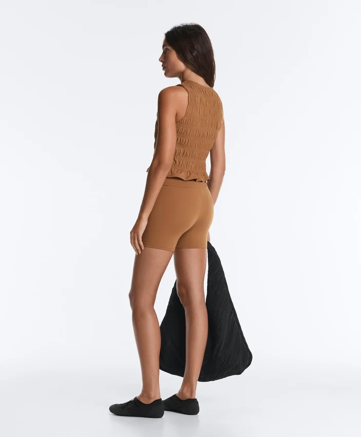 Tricou fără mâneci Comfortlux cu croi smock Tricou fără mâneci Comfortlux cu croi smock