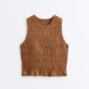 Tricou fără mâneci Comfortlux cu croi smock Tricou fără mâneci Comfortlux cu croi smock
