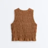 Tricou fără mâneci Comfortlux cu croi smock Tricou fără mâneci Comfortlux cu croi smock