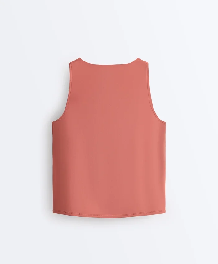 Tricou fără mâneci Comfortlux cu decolteu încrucișat Tricou fără mâneci Comfortlux cu decolteu încrucișat