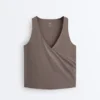 Tricou fără mâneci Comfortlux cu decolteu încrucișat Tricou fără mâneci Comfortlux cu decolteu încrucișat