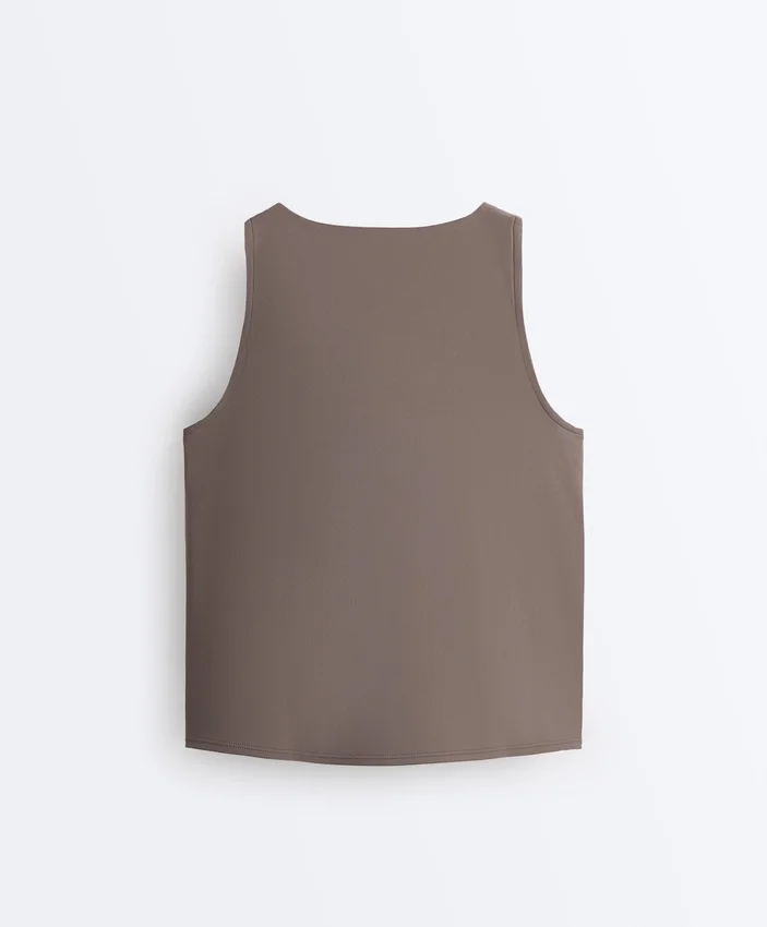 Tricou fără mâneci Comfortlux cu decolteu încrucișat Tricou fără mâneci Comfortlux cu decolteu încrucișat