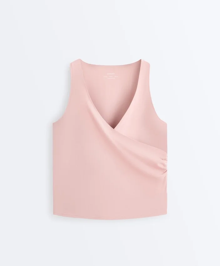 Tricou fără mâneci Comfortlux cu decolteu încrucișat Tricou fără mâneci Comfortlux cu decolteu încrucișat