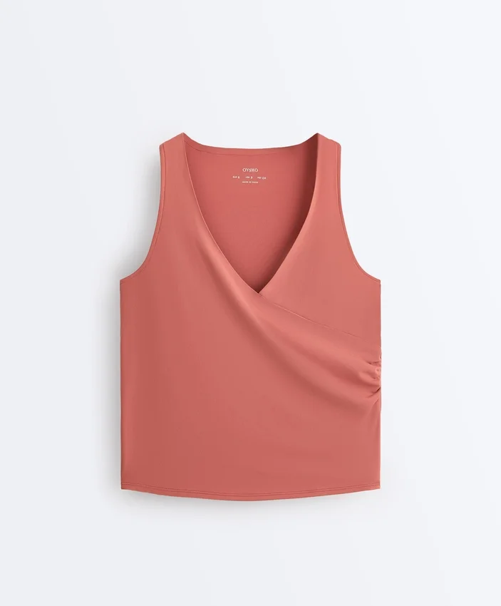 Tricou fără mâneci Comfortlux cu decolteu încrucișat Tricou fără mâneci Comfortlux cu decolteu încrucișat
