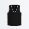 Tricou fără mâneci cu decolteu în V Tricou fără mâneci cu decolteu în V