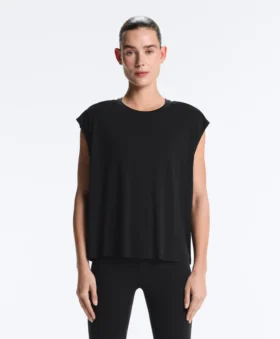 Tricou fără mâneci din amestec de modal