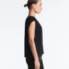 Tricou fără mâneci din amestec de modal