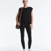 Tricou fără mâneci din amestec de modal