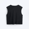 Tricou fără mâneci din amestec de modal