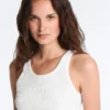Tricou fără mâneci, fără cusături, cu smocuri Tricou fără mâneci, fără cusături, cu smocuri