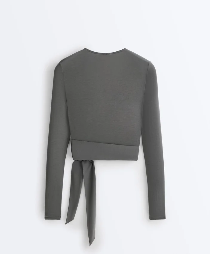 Tricou înfășurat din amestec de lyocell Tricou înfășurat din amestec de lyocell