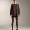 Tricou oversize cu mâneci lungi din amestec de bumbac