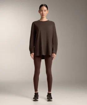 Tricou oversize cu mâneci lungi din amestec de bumbac
