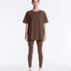 Tricou oversize din amestec de bumbac, cu mâneci scurte Tricou oversize din amestec de bumbac, cu mâneci scurte
