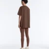 Tricou oversize din amestec de bumbac, cu mâneci scurte Tricou oversize din amestec de bumbac, cu mâneci scurte