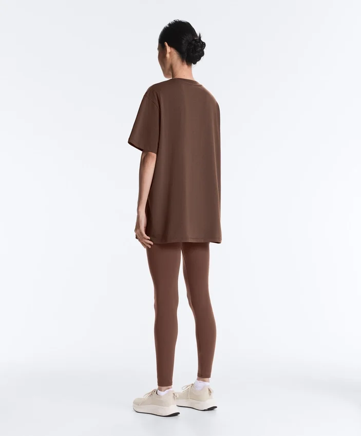 Tricou oversize din amestec de bumbac, cu mâneci scurte Tricou oversize din amestec de bumbac, cu mâneci scurte