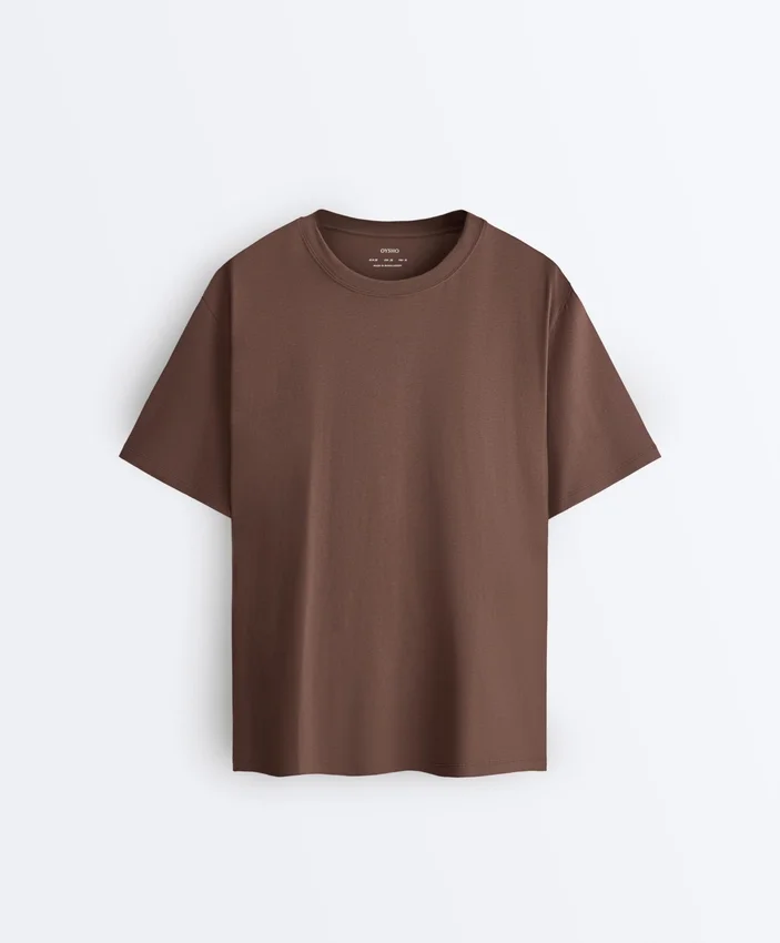 Tricou oversize din amestec de bumbac, cu mâneci scurte Tricou oversize din amestec de bumbac, cu mâneci scurte