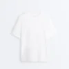 Tricou oversize din amestec de bumbac, cu mâneci scurte Tricou oversize din amestec de bumbac, cu mâneci scurte