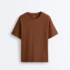 Tricou oversize din amestec de bumbac, cu mâneci scurte Tricou oversize din amestec de bumbac, cu mâneci scurte