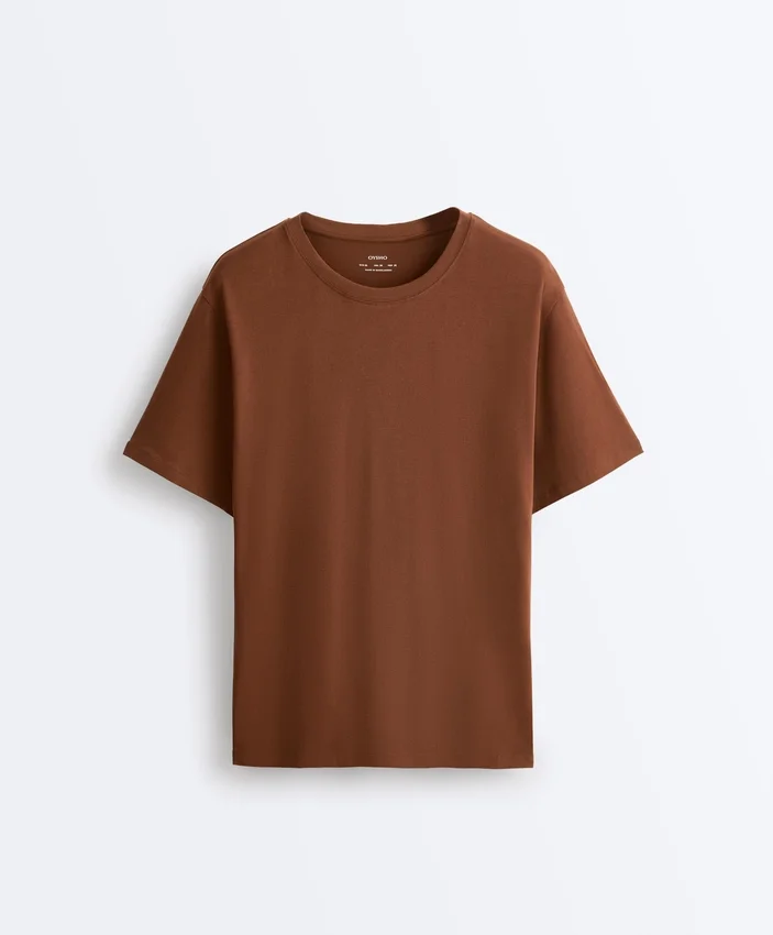 Tricou oversize din amestec de bumbac, cu mâneci scurte Tricou oversize din amestec de bumbac, cu mâneci scurte