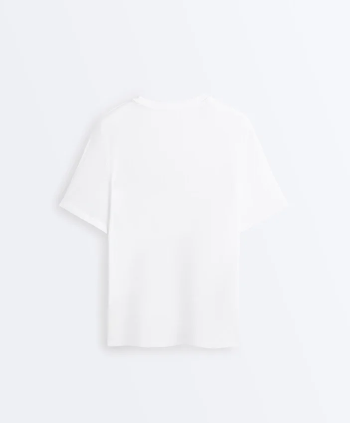 Tricou oversize din amestec de bumbac, cu mâneci scurte Tricou oversize din amestec de bumbac, cu mâneci scurte