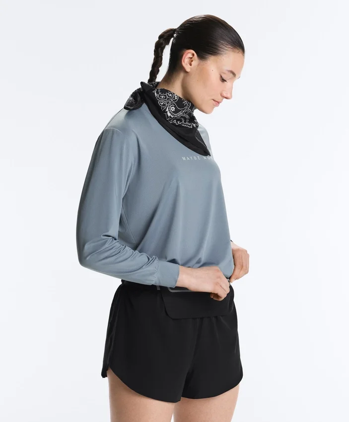 Tricou tehnic cu mâneci lungi și text Tricou tehnic cu mâneci lungi și text