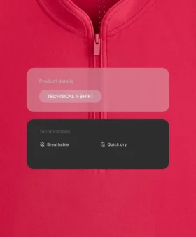 Tricou tehnic fără mâneci, cu jumătate de fermoar