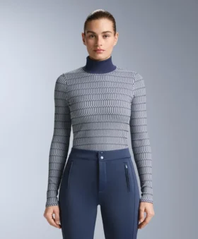 Tricou termic fără cusături, cu imprimeu geometric