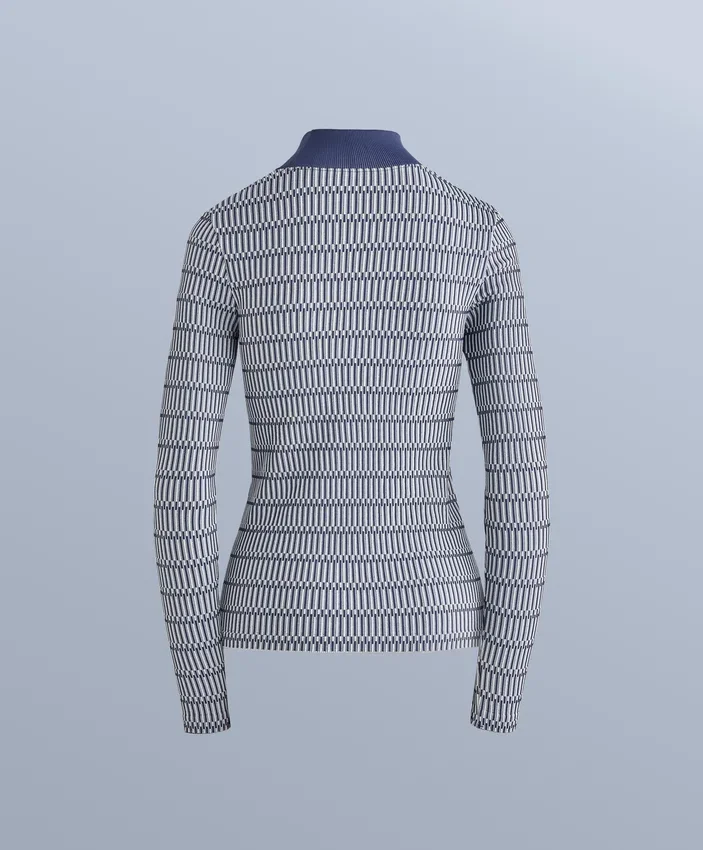 Tricou termic fără cusături, cu imprimeu geometric Tricou termic fără cusături, cu imprimeu geometric