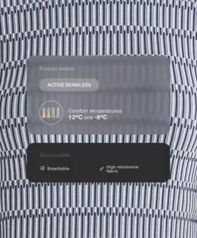 Tricou termic fără cusături, cu imprimeu geometric