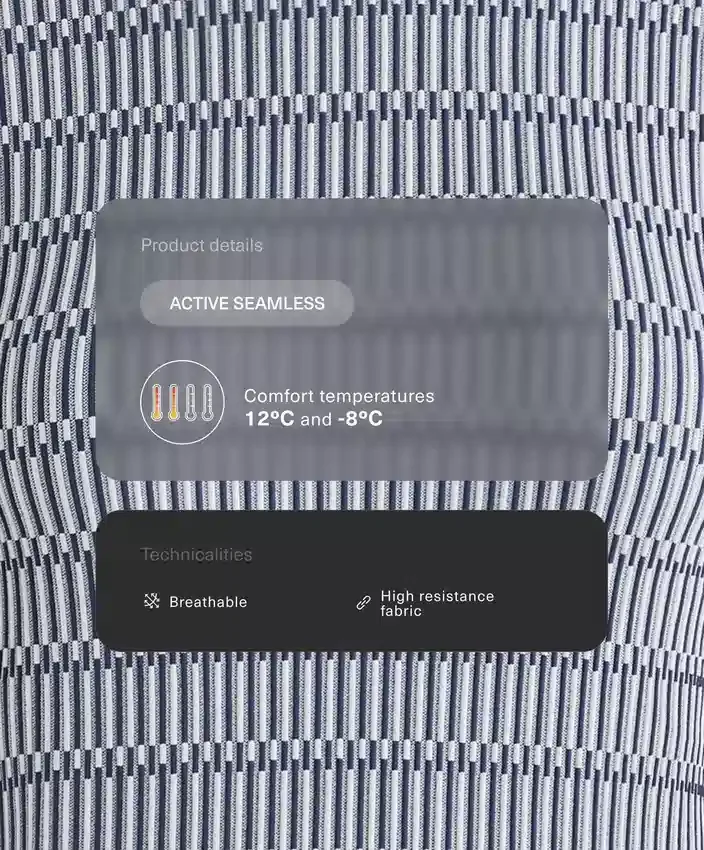 Tricou termic fără cusături, cu imprimeu geometric Tricou termic fără cusături, cu imprimeu geometric