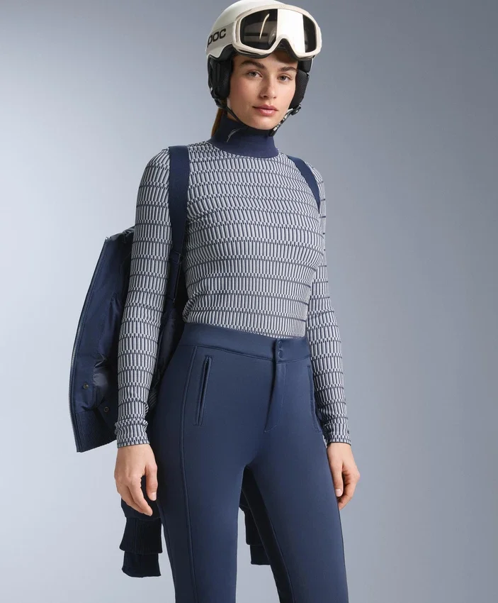Tricou termic fără cusături, cu imprimeu geometric Tricou termic fără cusături, cu imprimeu geometric