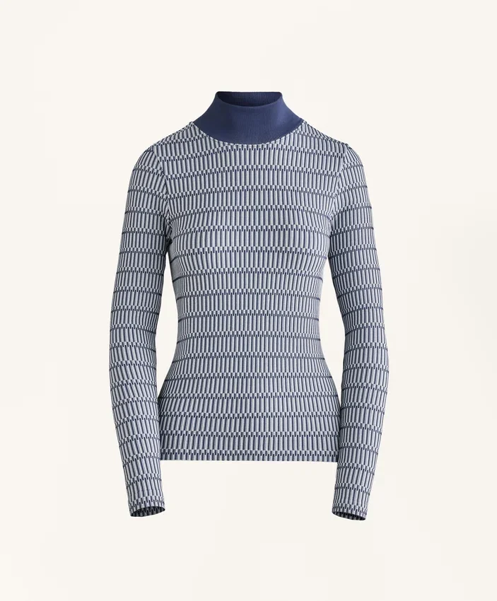Tricou termic fără cusături, cu imprimeu geometric Tricou termic fără cusături, cu imprimeu geometric