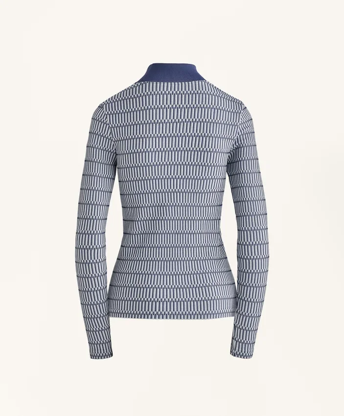 Tricou termic fără cusături, cu imprimeu geometric Tricou termic fără cusături, cu imprimeu geometric