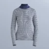 Tricou termic fără cusături, cu imprimeu geometric Tricou termic fără cusături, cu imprimeu geometric