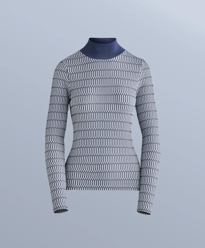 Tricou termic fără cusături, cu imprimeu geometric Tricou termic fără cusături, cu imprimeu geometric
