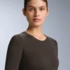 Tricou termic fără cusături, din țesătură Jacquard