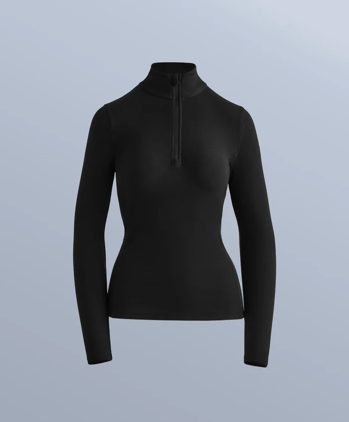 Tricou termic polar cu jumătate de fermoar Tricou termic polar cu jumătate de fermoar