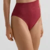 Trikini asimetric din jacquard cu carouri mini