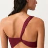 Trikini asimetric din jacquard cu carouri mini