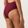 Trikini asimetric din jacquard cu carouri mini