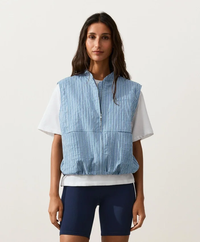 Veste din amestec de bumbac cu dungi Veste din amestec de bumbac cu dungi