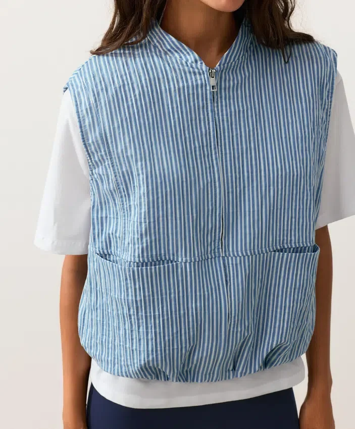 Veste din amestec de bumbac cu dungi Veste din amestec de bumbac cu dungi