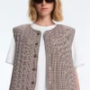 Veste matlasată în carouri Veste matlasată în carouri