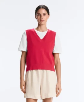 Veste tricotată cu guler în V