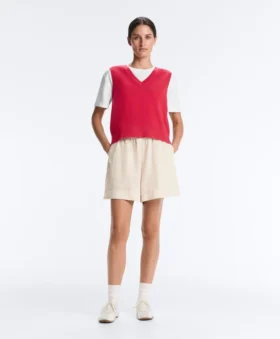 Veste tricotată cu guler în V