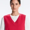 Veste tricotată cu guler în V Veste tricotată cu guler în V