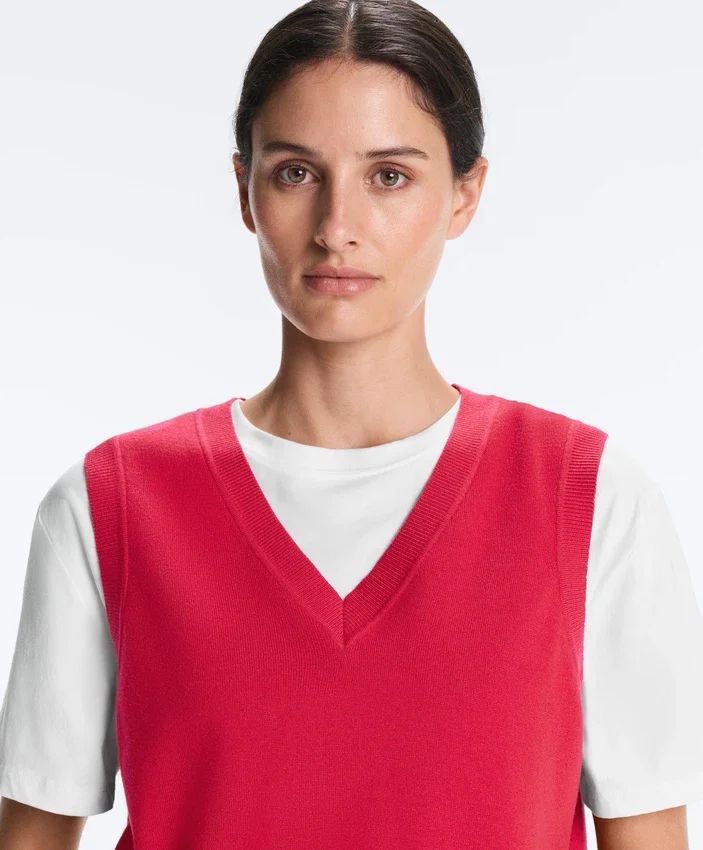 Veste tricotată cu guler în V Veste tricotată cu guler în V