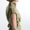 Veste utilitară din piqué cu curea din bumbac